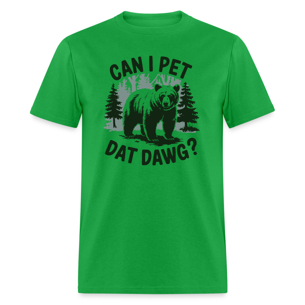 Can I Pet That Dawg T-Shirt - bright green