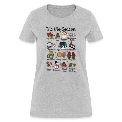 Tis The Season (Christmas) Women's Contoured T-Shirt - heather gray