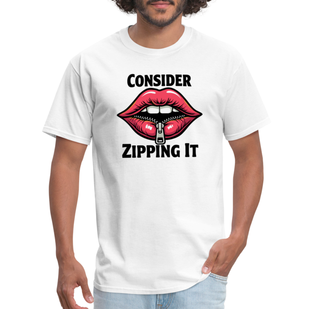 Consider Zipping It T-Shirt - white