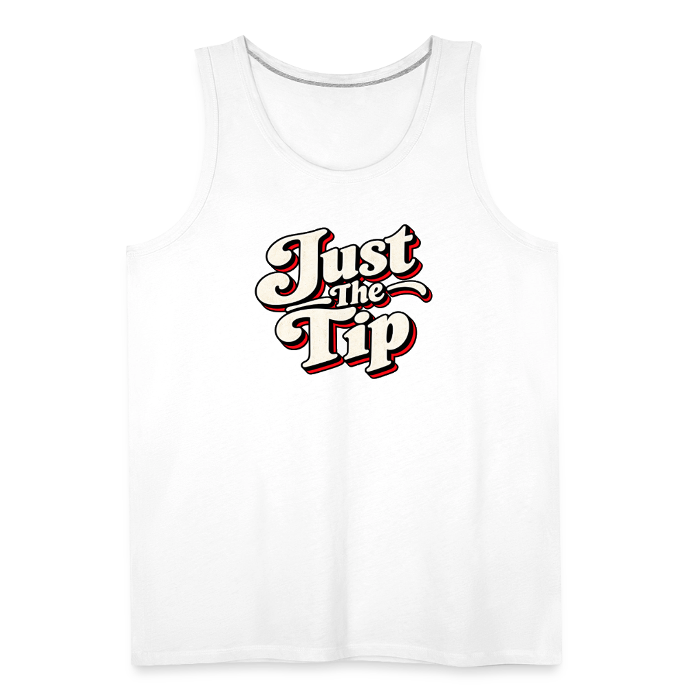 Just the Tip Funny Adult Humor Tank Top Color: Deep Navy