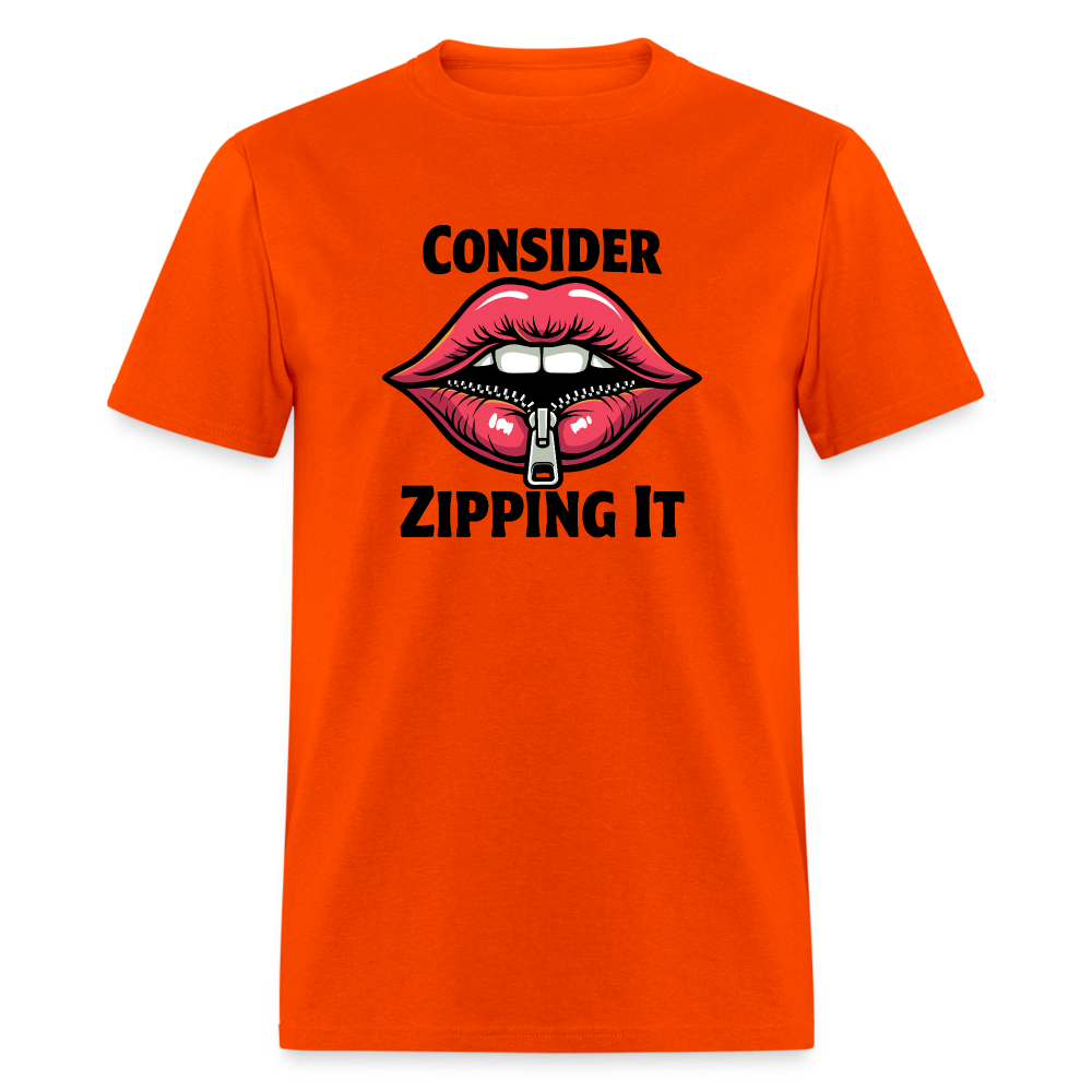 Consider Zipping It T-Shirt - orange