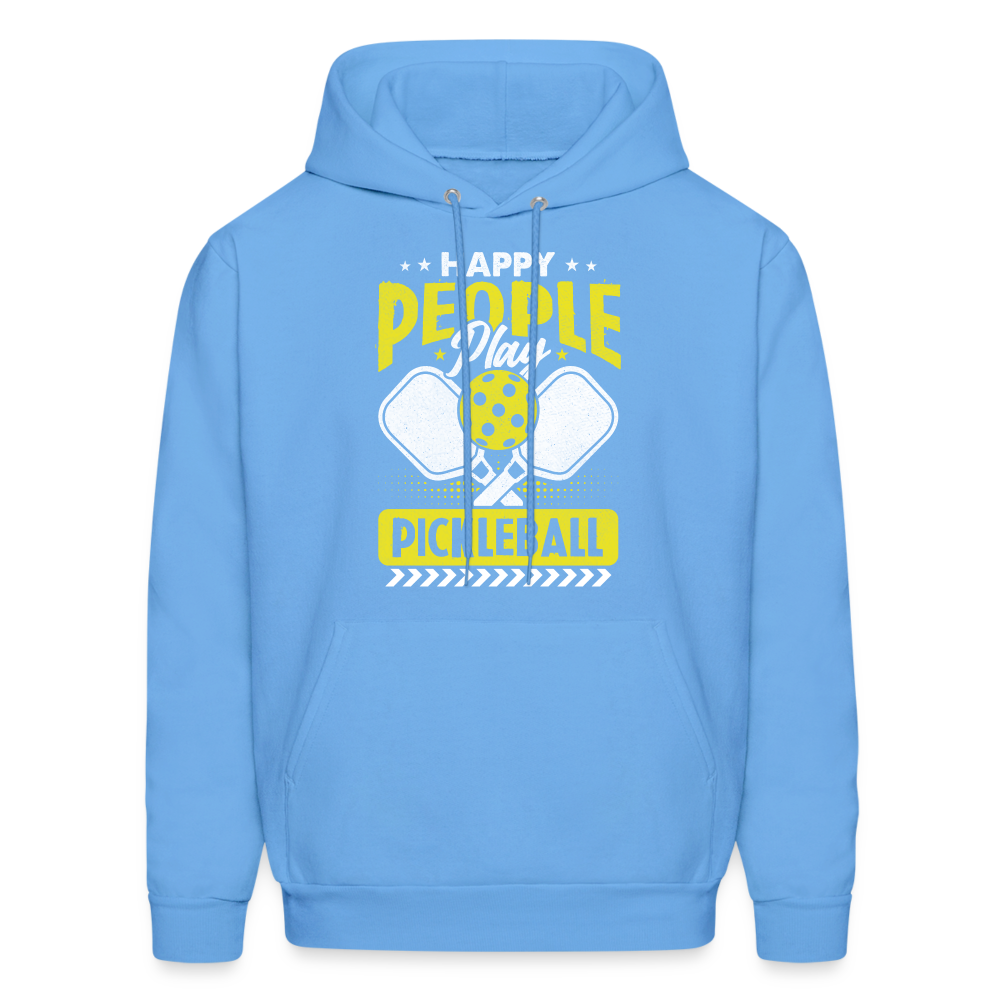 Happy People Play Pickleball Hoodie - carolina blue