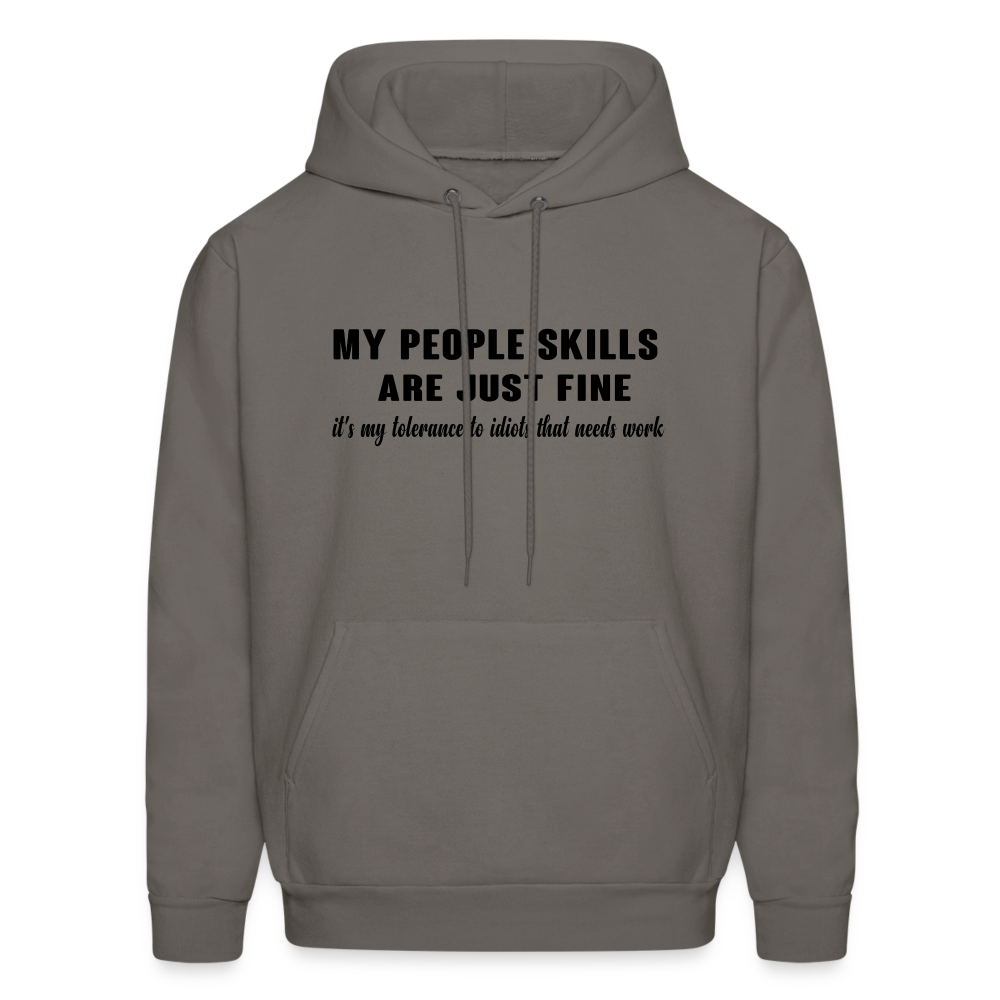 It's My Tolerance To Idiots That Needs Work Hoodie - asphalt gray