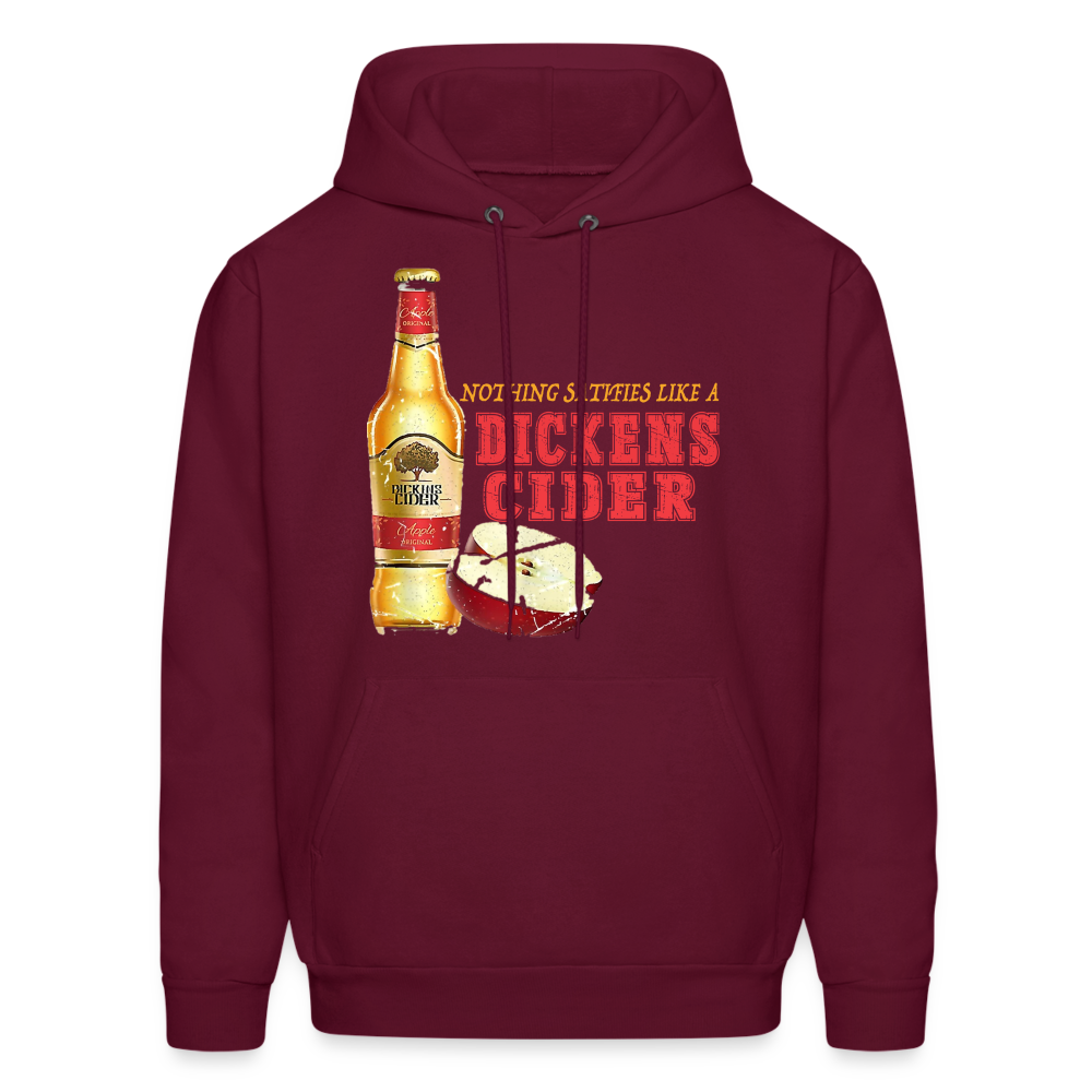 Nothing Satisfies Like A Dickens Cider Hoodie - burgundy