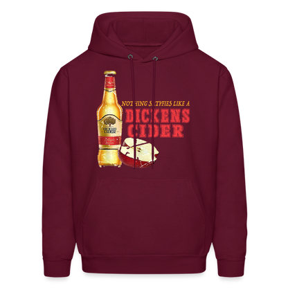 Nothing Satisfies Like A Dickens Cider Hoodie - burgundy