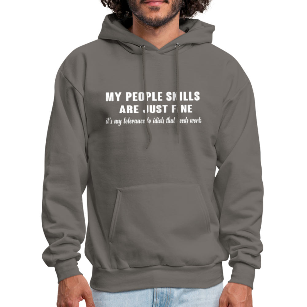 It's My Tolerance To Idiots That Needs Work Hoodie - asphalt gray