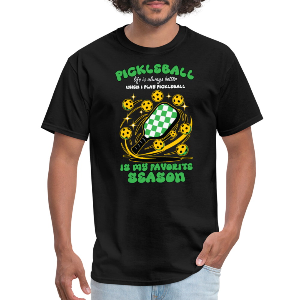 Pickleball Is My Favorite Season T-Shirt - black