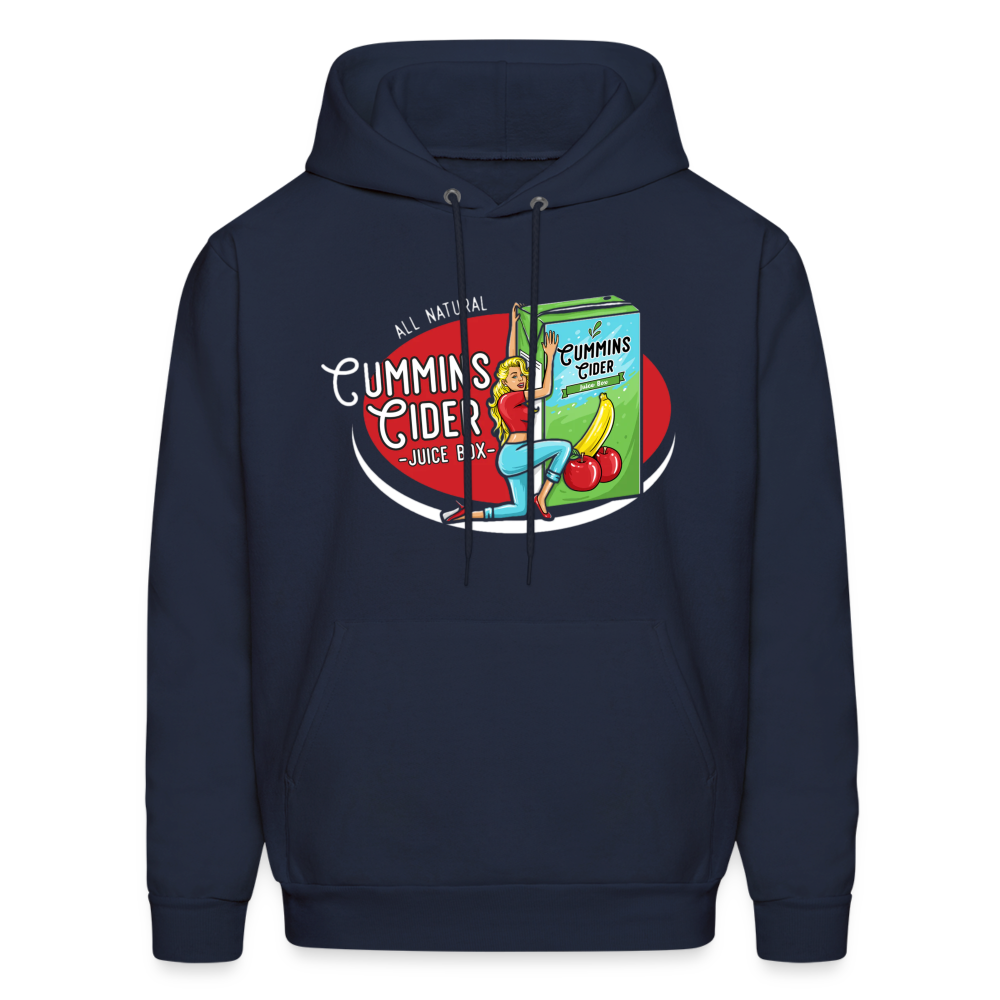 Cummins Cider Juice Box (Adult Sexual Humor) Hoodie - navy