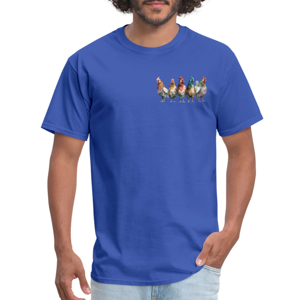 Chickenist T-Shirt (double sided print) - royal blue