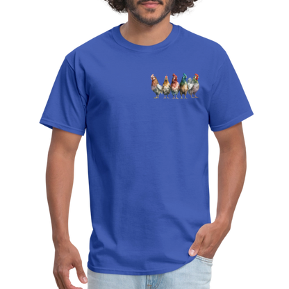 Chickenist T-Shirt (double sided print) - royal blue