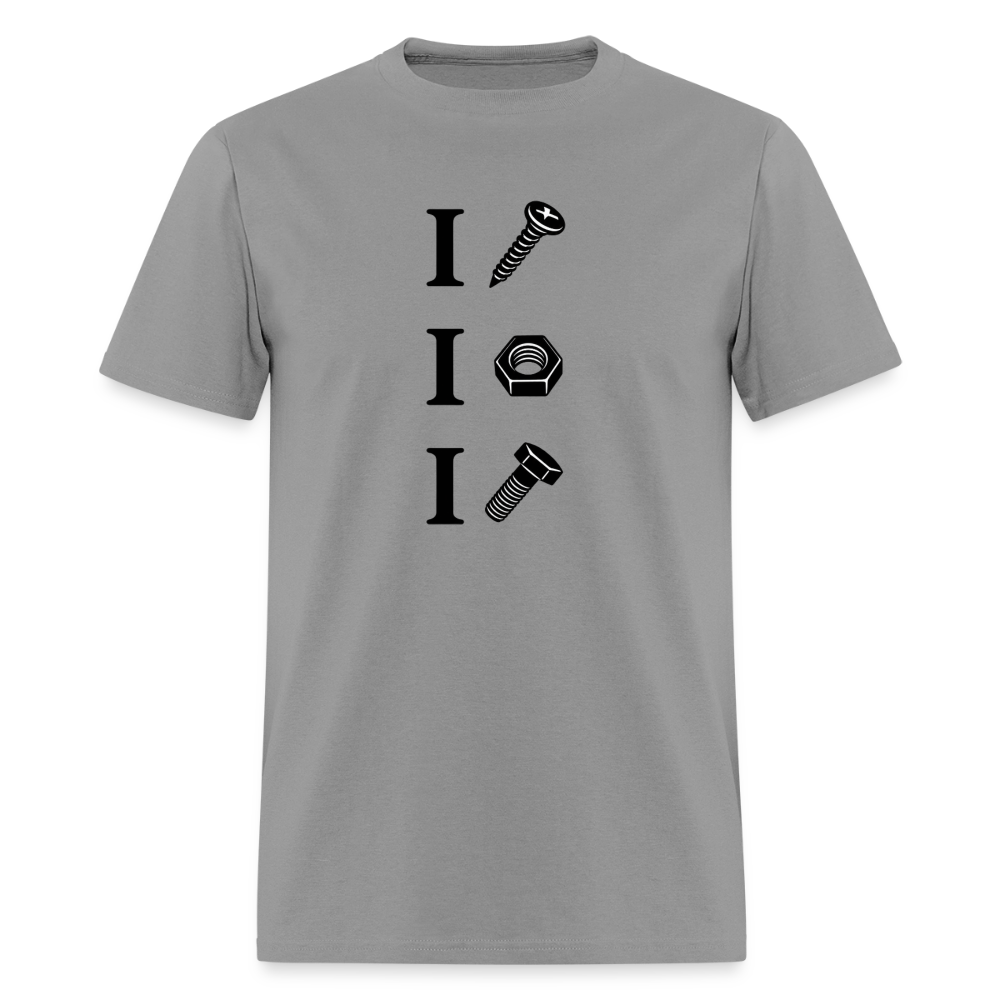 I Screw I Nut I Bolt – Funny Adult Humor T-Shirt Color: Rock