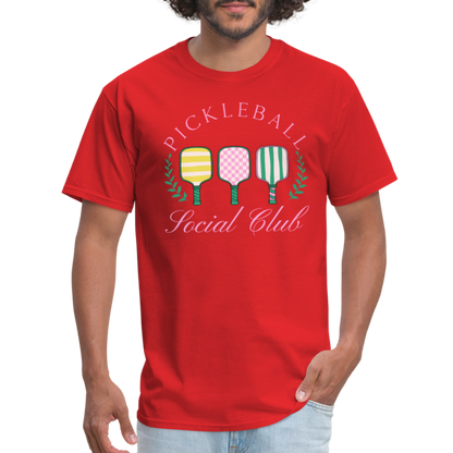 Pickleball Social Club T-Shirt - red