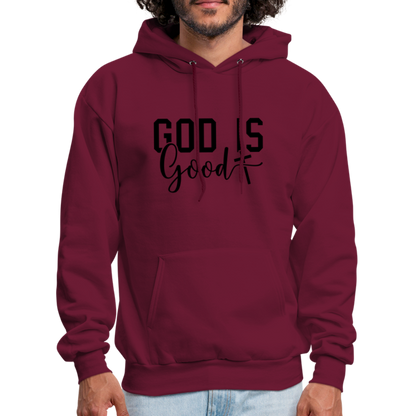 God is Good Hoodie - burgundy