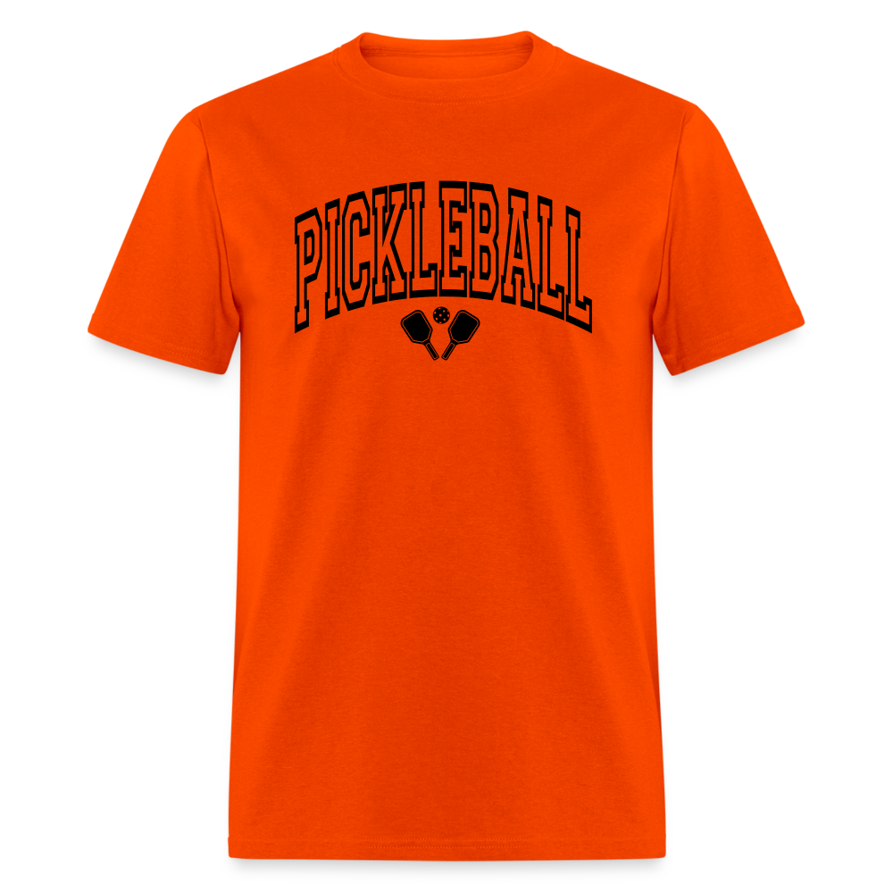 Pickleball T-Shirt (Black Arch Letters) - orange