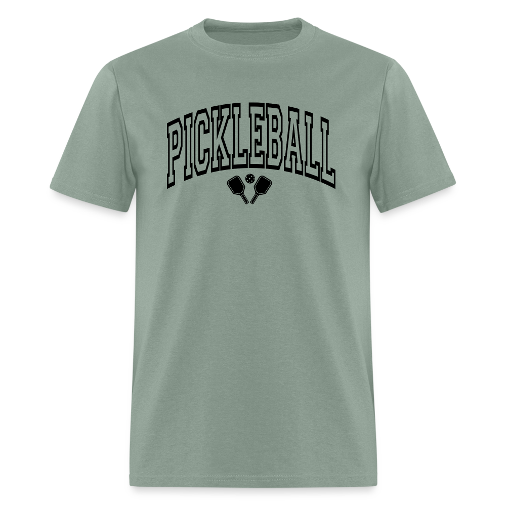 Pickleball T-Shirt (Black Arch Letters) - sage