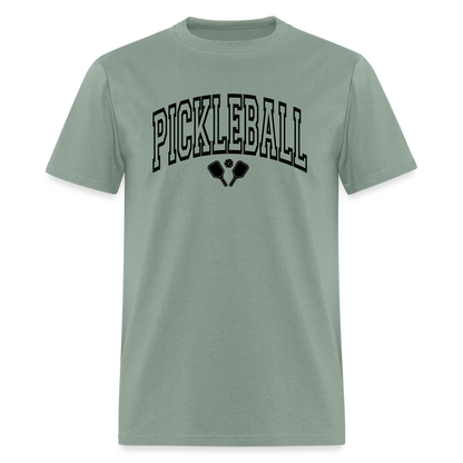 Pickleball T-Shirt (Black Arch Letters) - sage