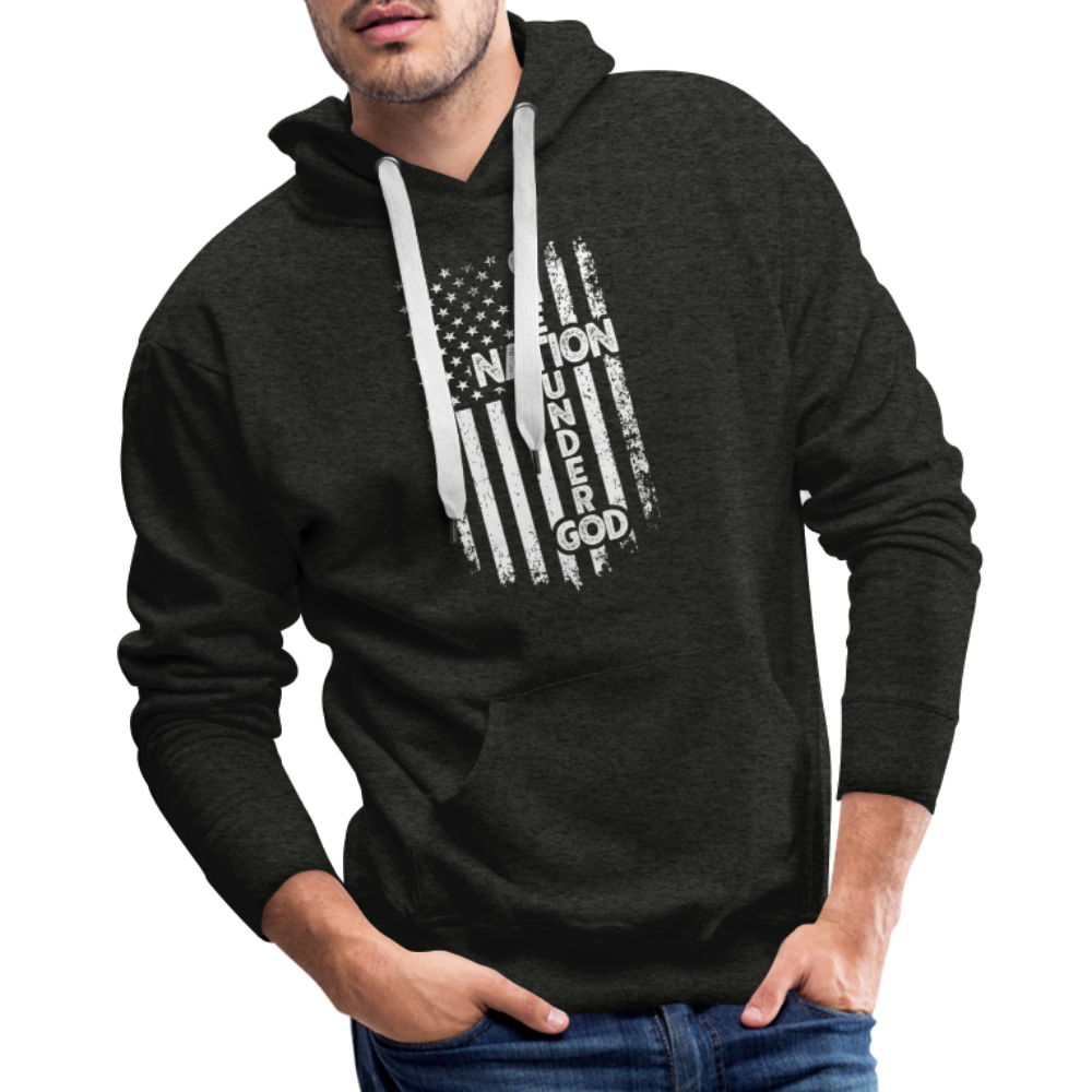 One Nation Under God Men’s Premium Hoodie - charcoal grey