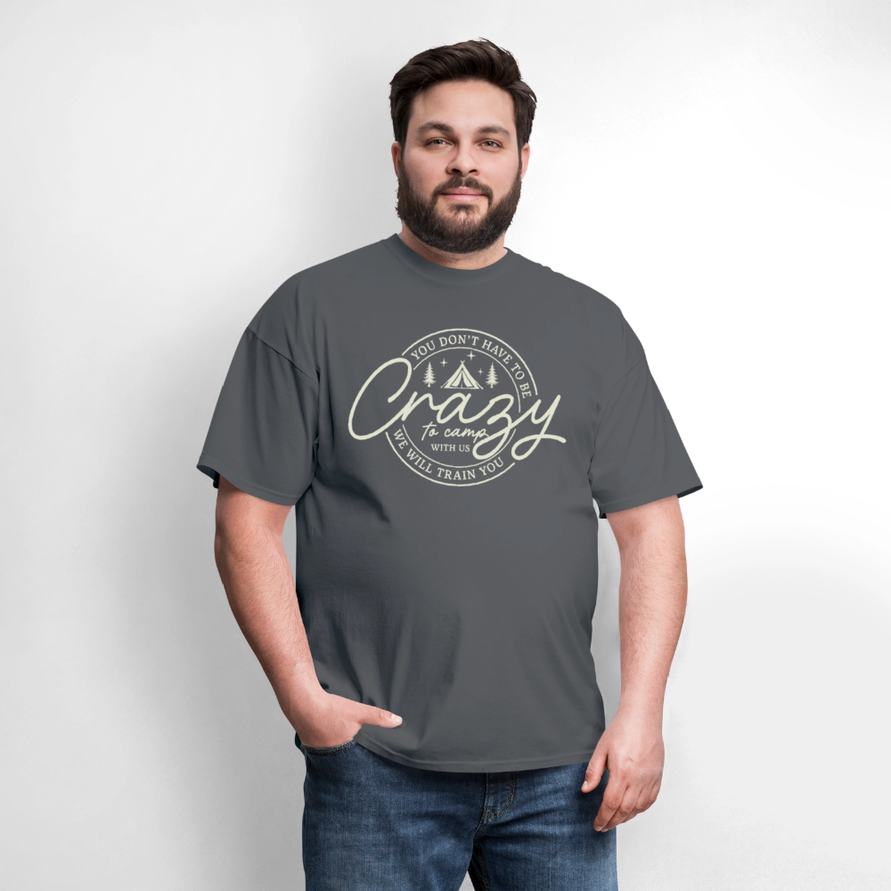 Crazy Camping T-Shirt - charcoal