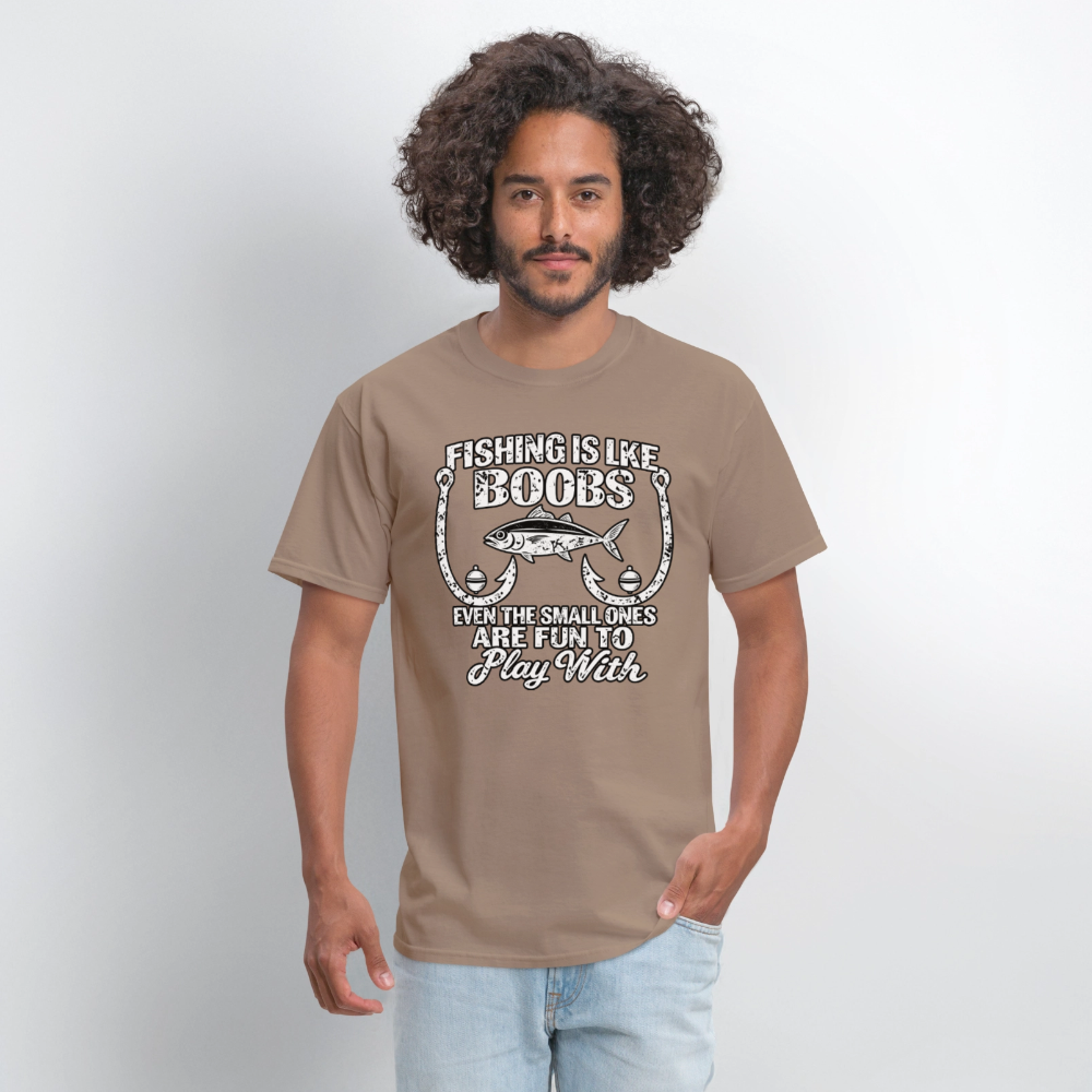 Fishing Is Like Boobs, Even the Small Ones Are Fun To Play With – Funny Fishing T-Shirt - safari