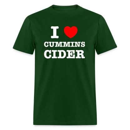 I Heart Cummins Cider T-Shirt - forest green