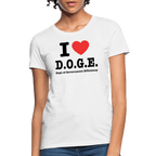 I Heart DOGE (Dept of Government Efficiency) Women's Contoured T-Shirt