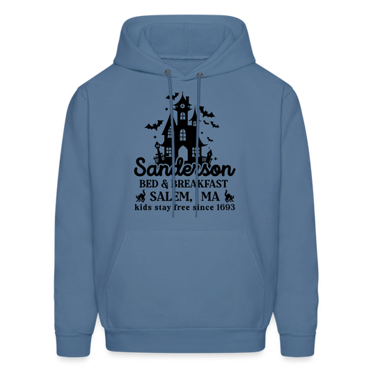 Sanderson Bed & Breakfast Salem MA Hoodie (Halloween) - denim blue