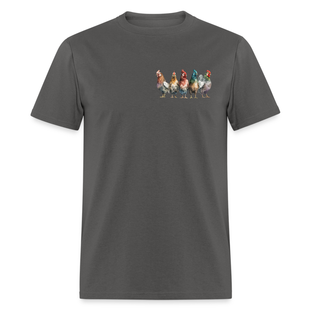 Chickenist T-Shirt (double sided print) - charcoal