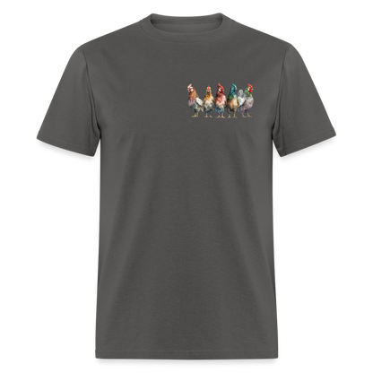 Chickenist T-Shirt (double sided print) - charcoal