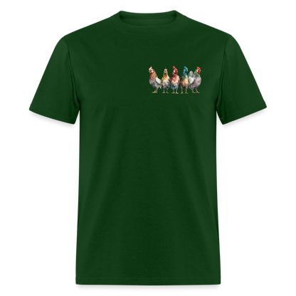 Chickenist T-Shirt (double sided print) - forest green