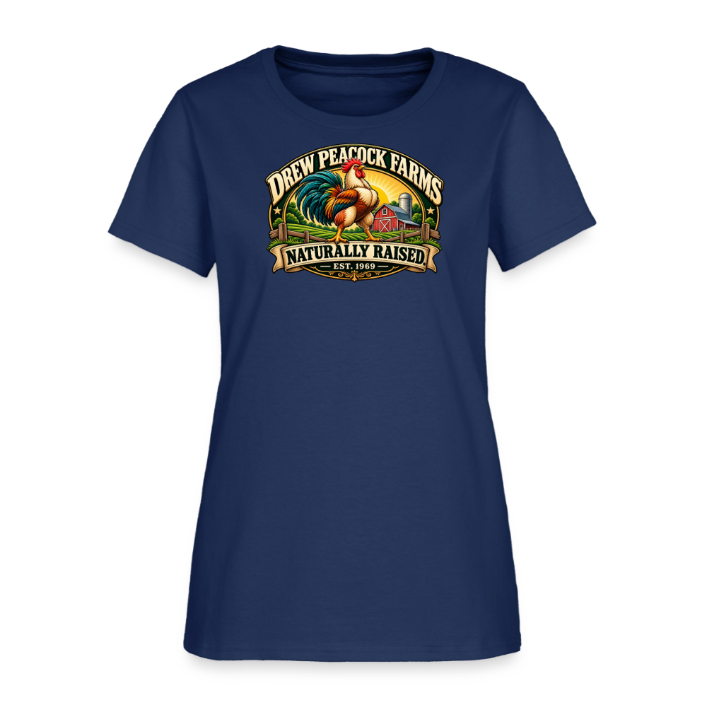 Drew Peacock Farms Women's T-Shirt -  blue dusk