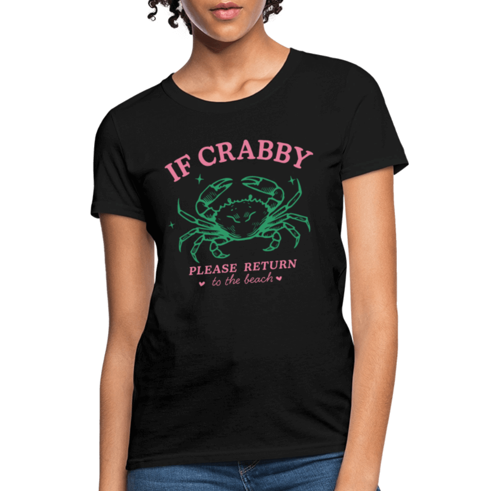 If Crabby Return to Beach Tee – Beach Vibes Women’s Shirt Color: heather gray