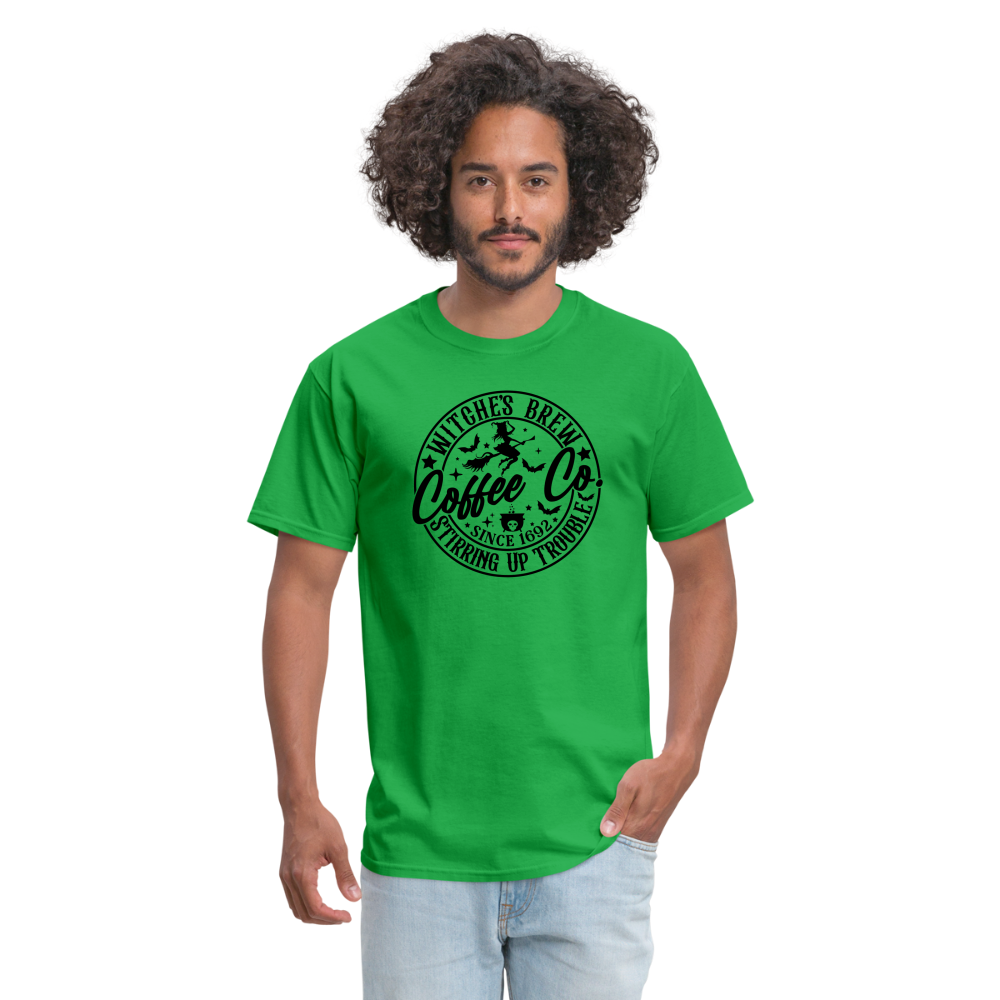 Witches Brew Coffee Co (Halloween) T-Shirt - bright green