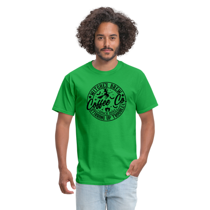 Witches Brew Coffee Co (Halloween) T-Shirt - bright green