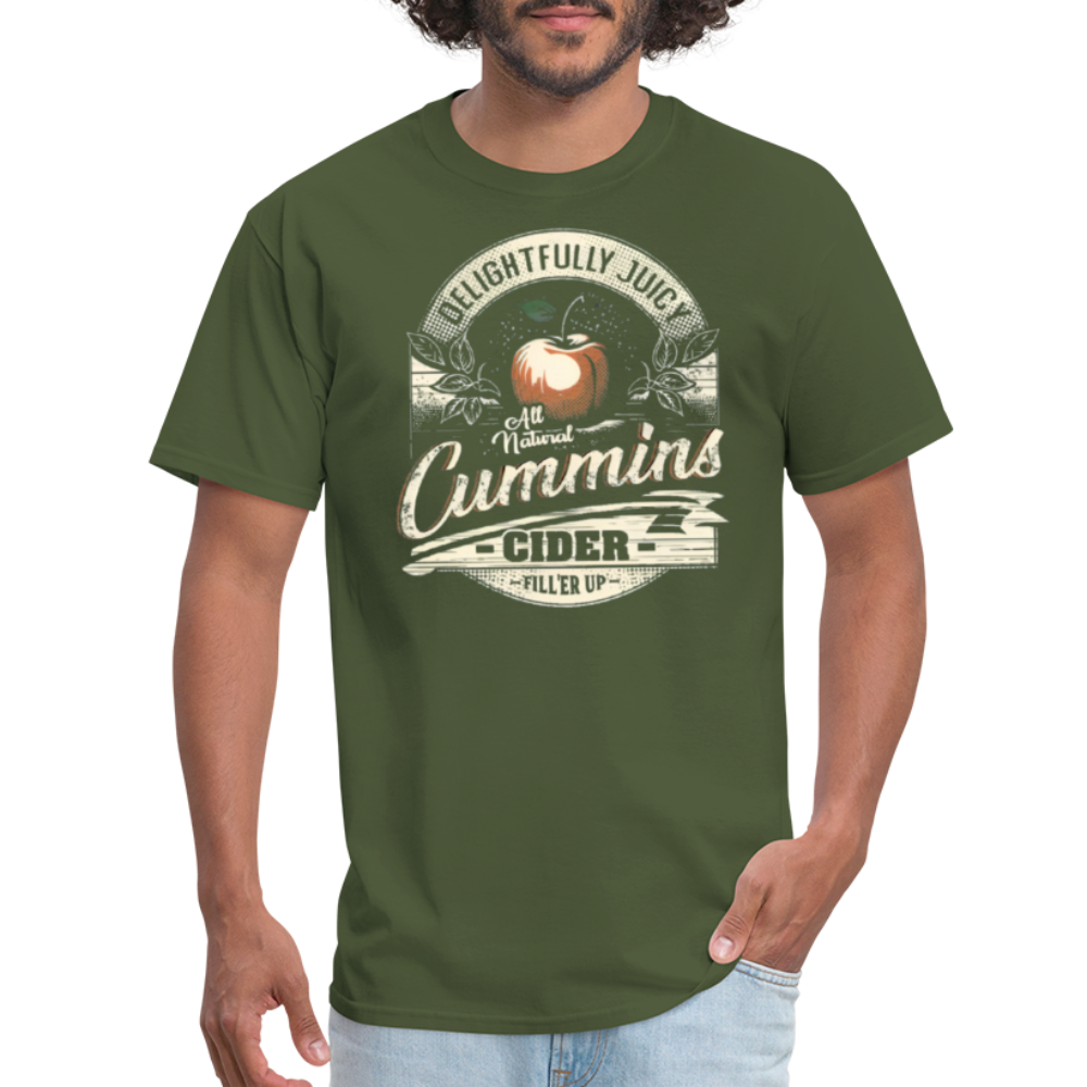 Vintage Cummins Cider (Funny Adult Humor) T-Shirt - military green