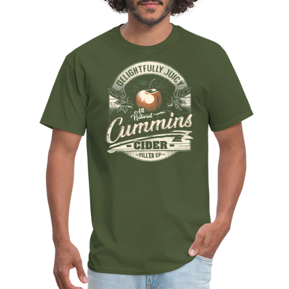 Vintage Cummins Cider (Funny Adult Humor) T-Shirt - military green