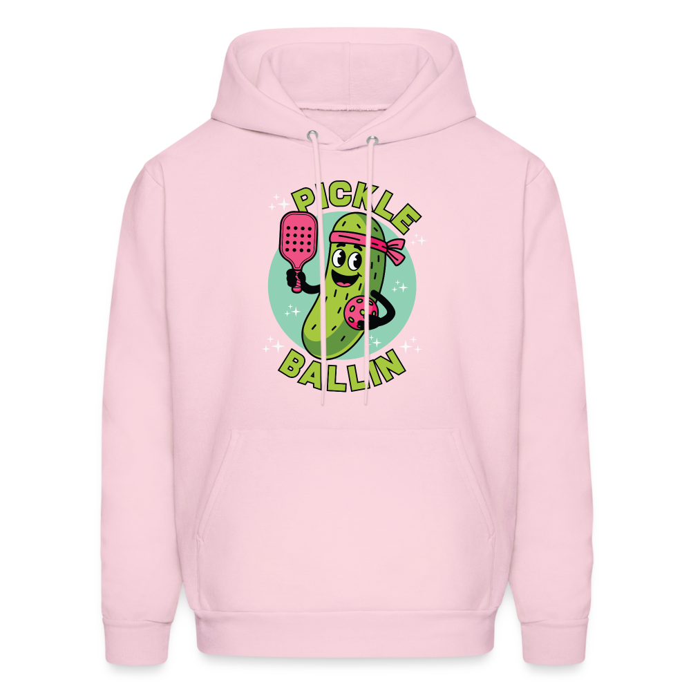 Pickle Ballin Hoodie - pale pink