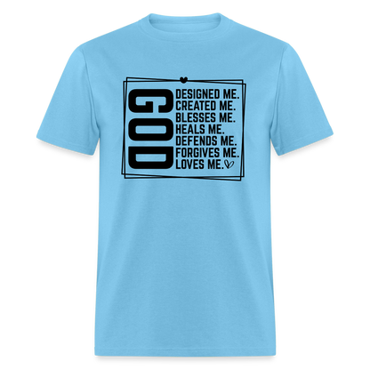 GOD Designed Me T-Shirt - aquatic blue