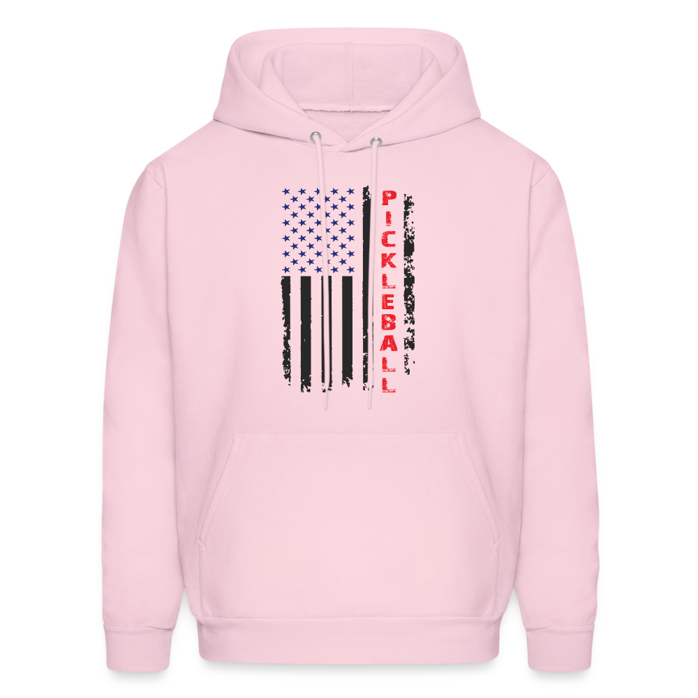 Pickleball Flag Hoodie - pale pink