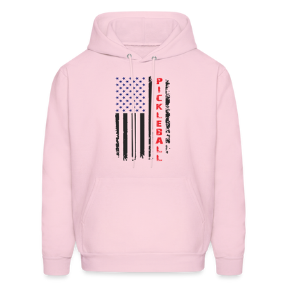 Pickleball Flag Hoodie - pale pink