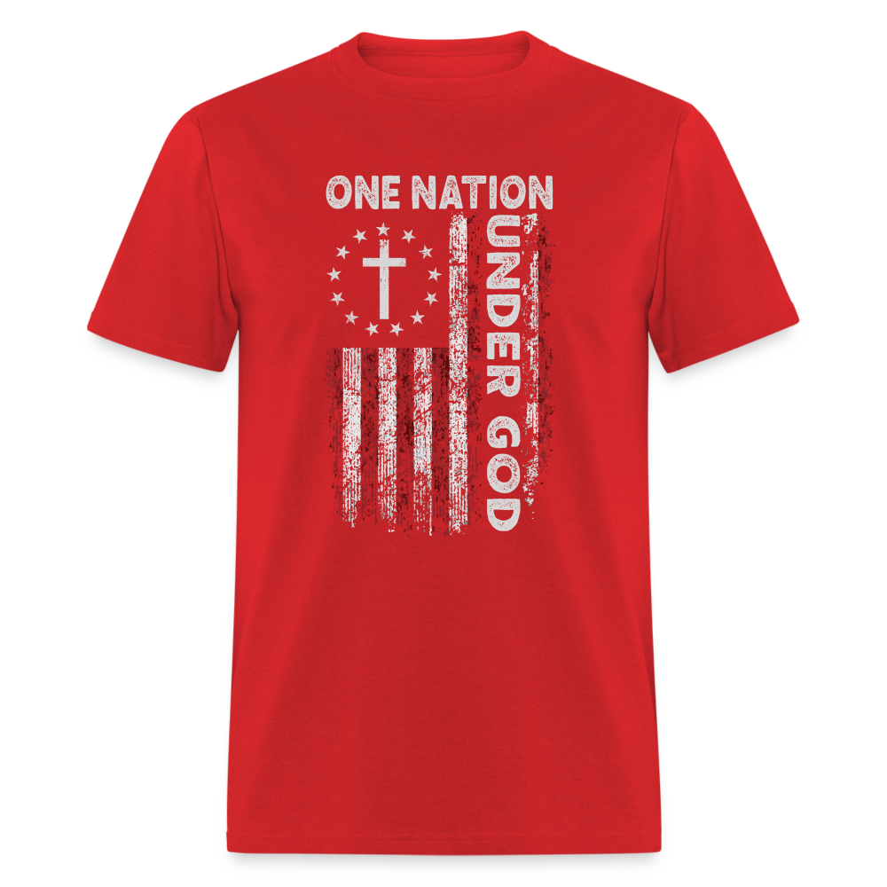 One Nation Under God T-Shirt - red