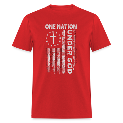 One Nation Under God T-Shirt - red