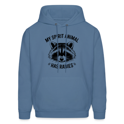 My Spirit Animal Has Rabies Hoodie - denim blue