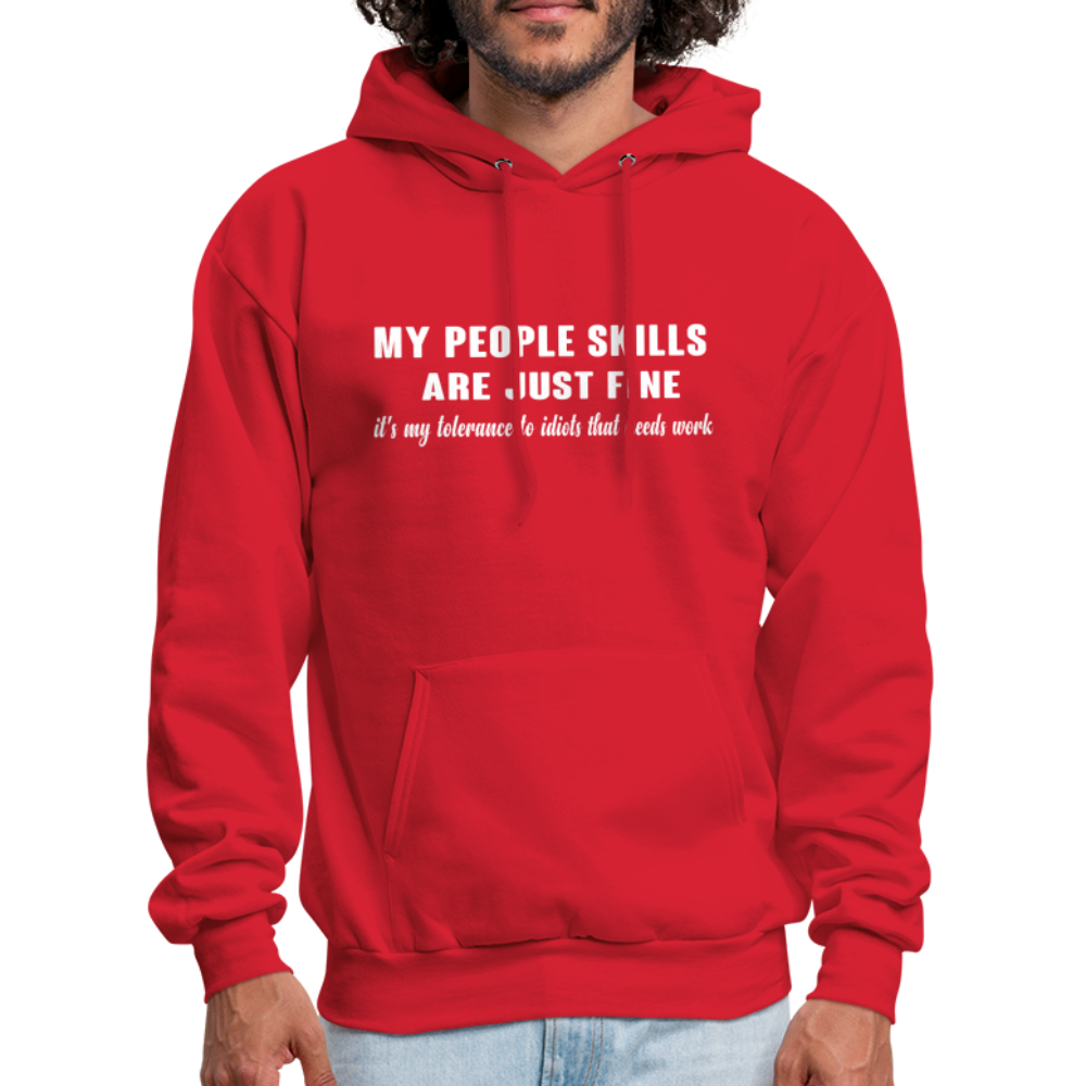 It's My Tolerance To Idiots That Needs Work Hoodie - red