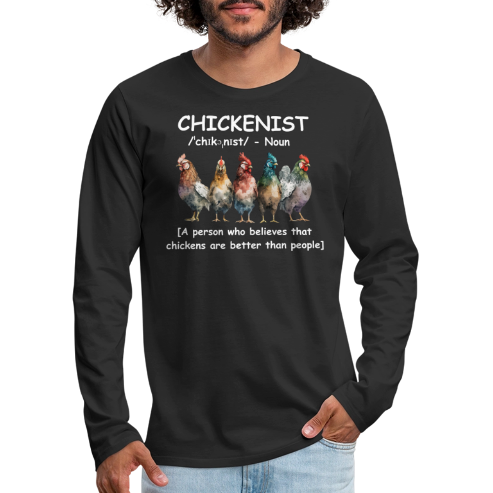 Chickenist Men's Premium Long Sleeve T-Shirt - black