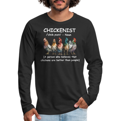 Chickenist Men's Premium Long Sleeve T-Shirt - black