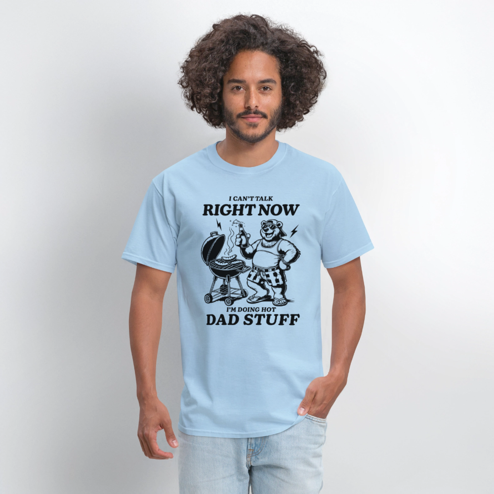 Doing Hot Dad Stuff (BBQ) T-Shirt - powder blue