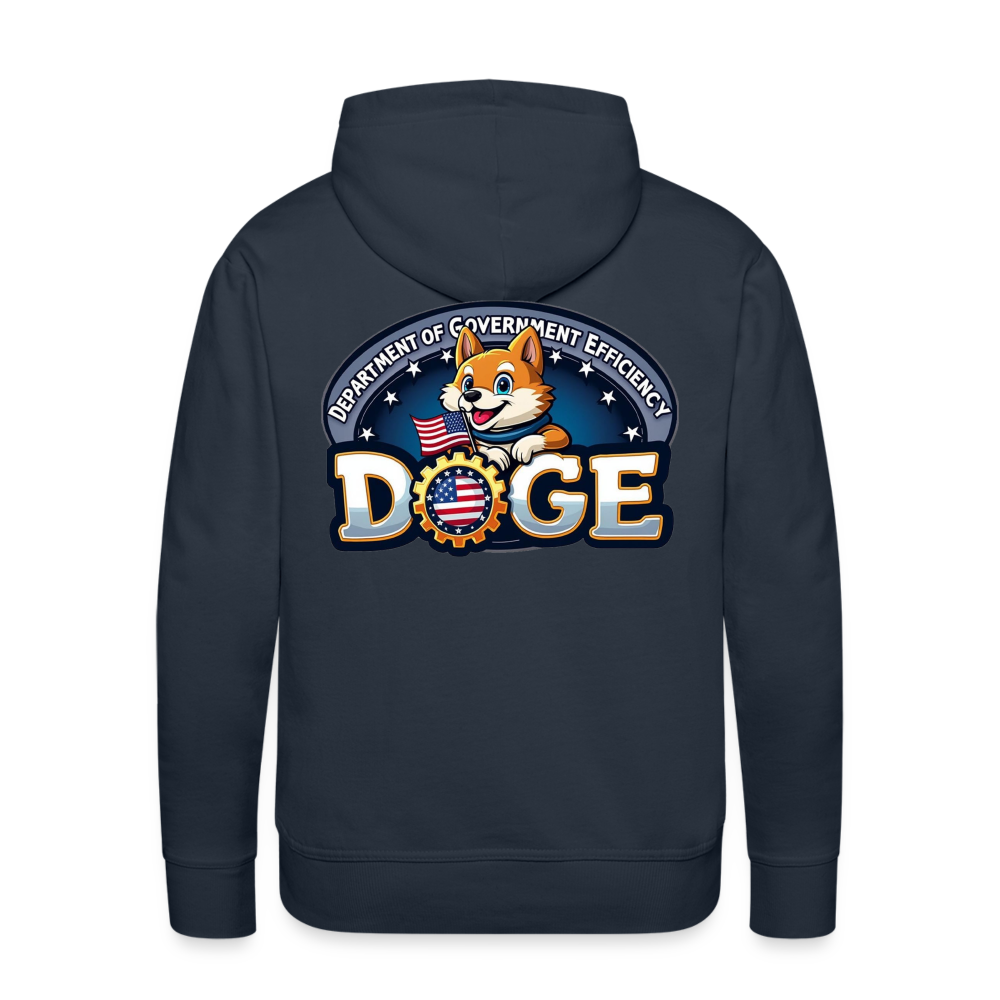 DOGE Men’s Premium Hoodie (front/back print) - navy