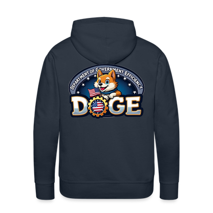 DOGE Men’s Premium Hoodie (front/back print) - navy