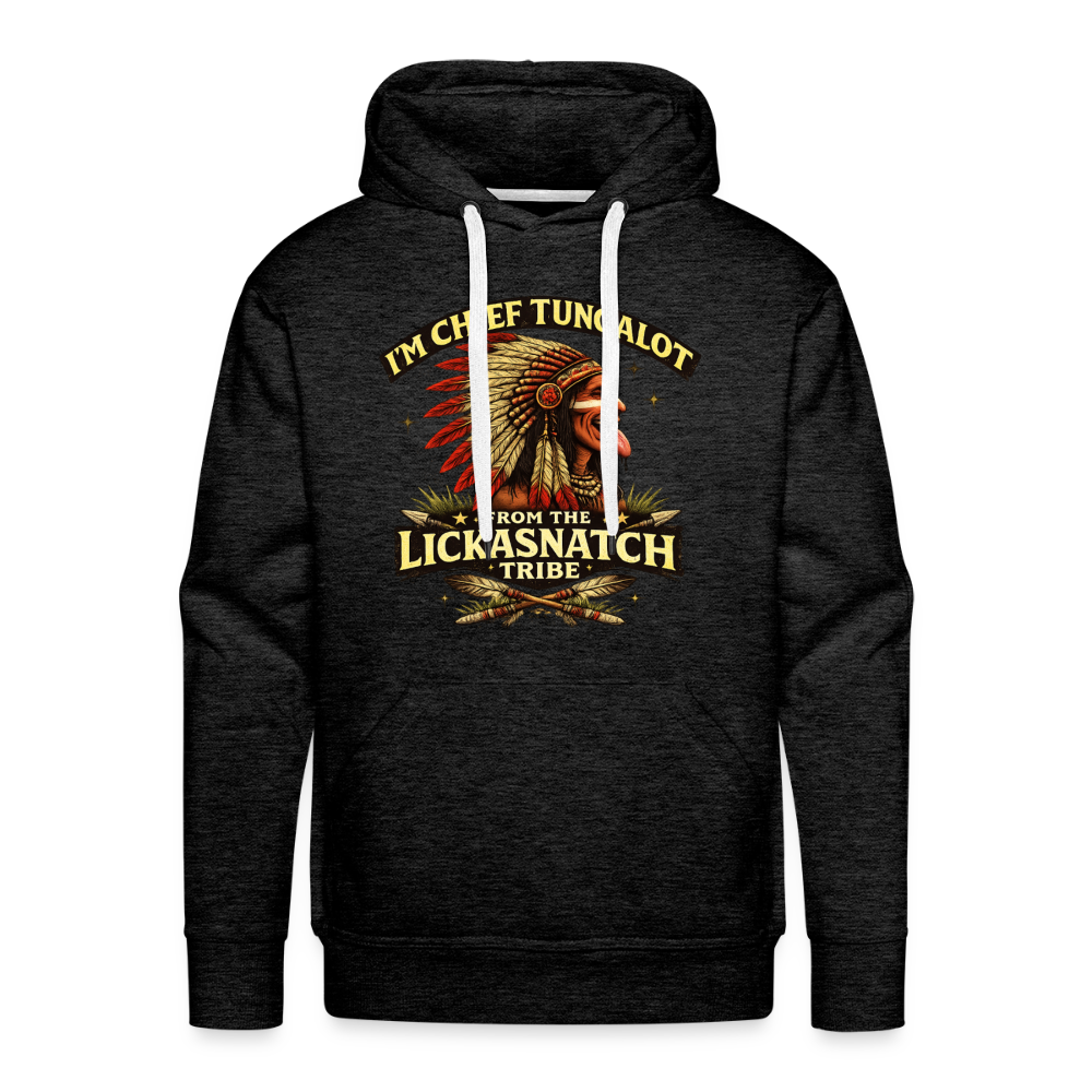 Chief Tungalot Lickasnatch Tribe Funny Hoodie Color: Charcoal Grey