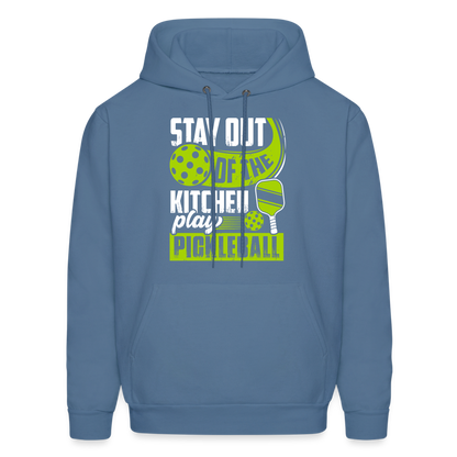 Stay Out Of The Kitchen Play Pickleball Hoodie - denim blue